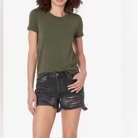 Free People, Maggie mid-rise, distressed jean shorts - Picture 3 of 5